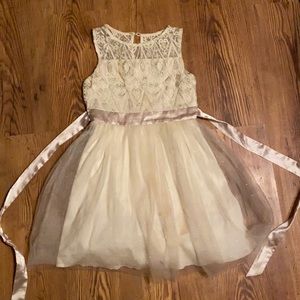Girls size 10 gold glitter dress